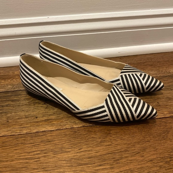 LK Bennett Shoes - L.K. Bennett London Savannah Black Stripe Flats sz 36/6